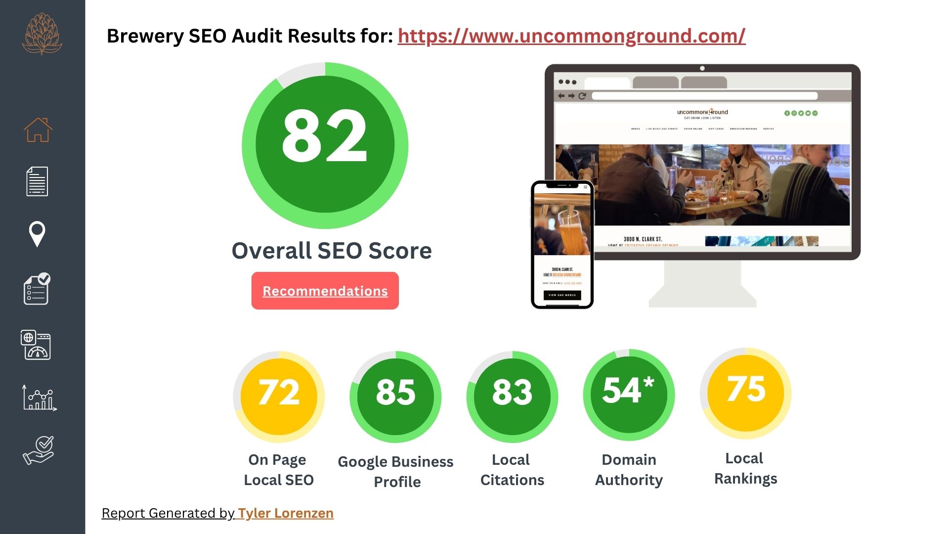 Uncommon Ground SEO Audit Case Study - Tyler Lorenzen